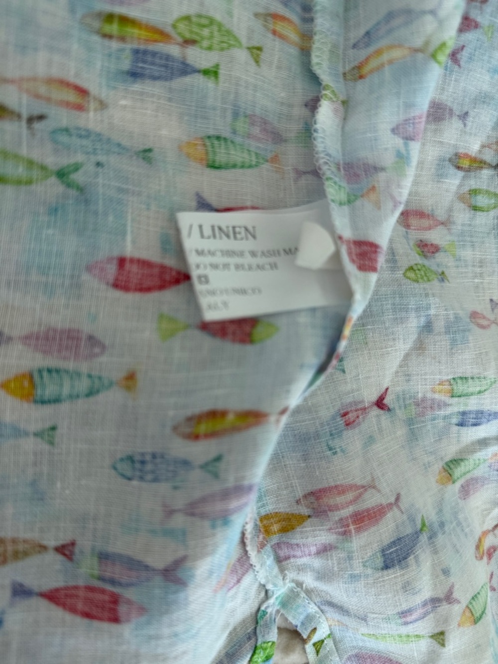 💯 Italian linen button down short sleeves shirt. Classic style, boys Size S - Picture 9 of 9